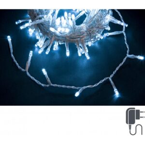 Serie luci 300 led Bianco filo trasparente IP44