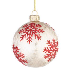 Pallina ∅10 "Blizzard" Bianco-Rosso