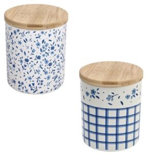 Barattolo con coperchio bamboo 630 cc Dolce Casa Cottage assortito