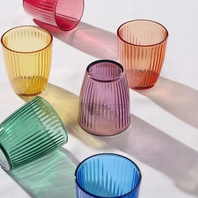 Set 6 bicchieri Panama multicolor 320 ml